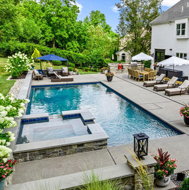 Sophisticated backyard escape with CCS Pools craftsmanship