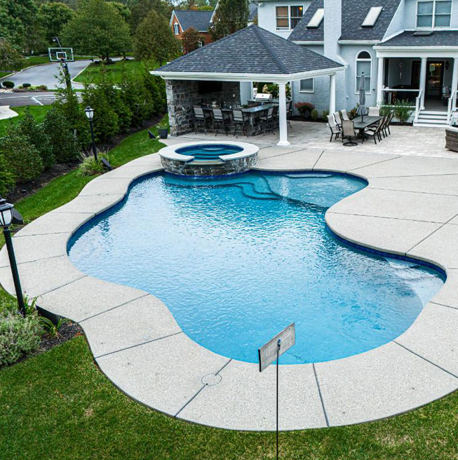 Crystal-clear luxury pool perfect for outdoor entertaining